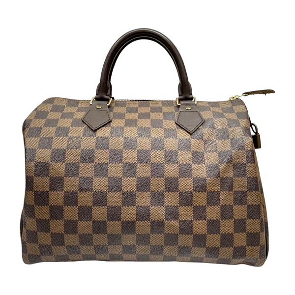 棕色 棋盤格 帆布 Speedy 30 波士頓包 手提包【LOUIS VUITTON LV 路易威登】 N41364