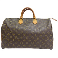 棕色 原花帆布 Speedy 40 波士頓包 手提包【LOUIS VUITTON LV 路易威登】 M41522