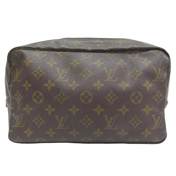 棕色 原花 帆布 Trousse Toilette 28 盥洗收納包【LOUIS VUITTON LV 路易威登】 M47522