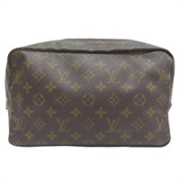 棕色 原花 帆布 Trousse Toilette 28 盥洗收納包【LOUIS VUITTON LV 路易威登】 M47522