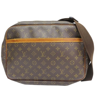 棕色 原花 帆布 記者包 肩背包【LOUIS VUITTON LV 路易威登】 M45252