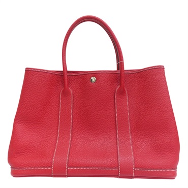 紅色 Negonda牛皮 Garden Party 36 □R刻 手提包【HERMES 愛馬仕】