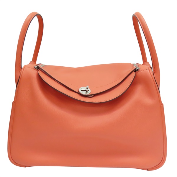 火烈鳥粉 Evercolor牛皮 Lindy 34 肩背包 T刻 銀釦【HERMES 愛馬仕】