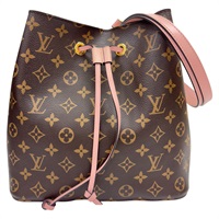 棕色 原花帆布 NeoNoe MM 水桶包 肩背包【LOUIS VUITTON LV 路易威登】 M44022