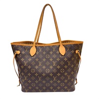 棕色 原花 帆布 Neverfull MM 托特包 肩背包【LOUIS VUITTON LV 路易威登】 M40156