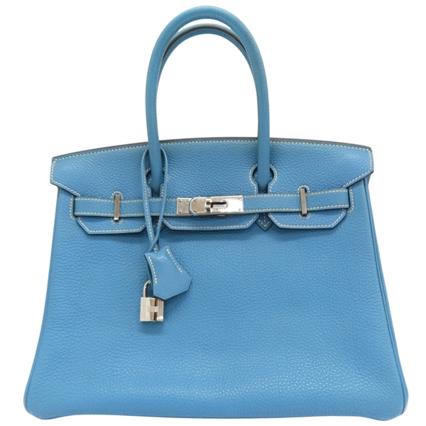 牛仔藍 Togo牛皮 Birkin 30 柏金包 手提包 口D刻 銀扣【HERMES 愛馬仕】