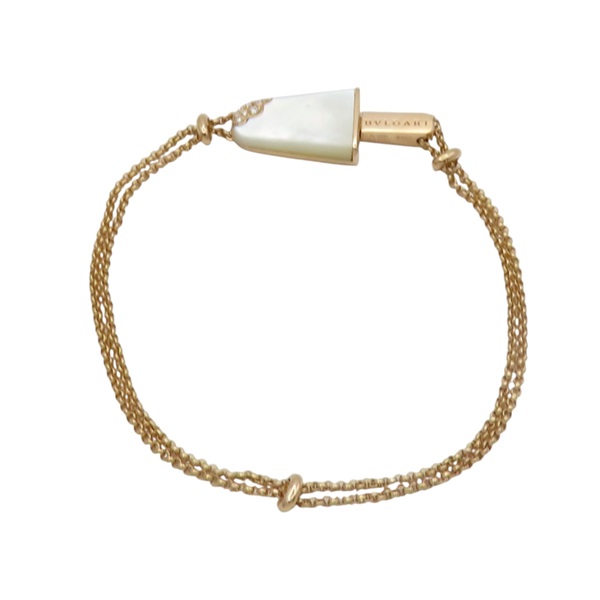 18K玫瑰金 母貝 鑽石 Gelati 手鍊【BVLGARI 寶格麗】 858011