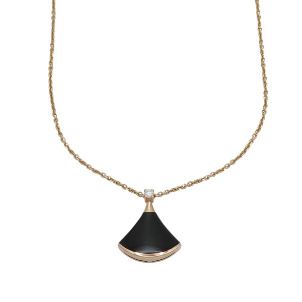 18K玫瑰金 縞瑪瑙 鑽石 Divas' Dream 項鍊【BVLGARI 寶格麗】 350582