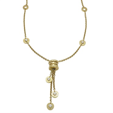 18K黃金 鑽石 流蘇墜飾 B.Zero1 項鍊【BVLGARI 寶格麗】 341471