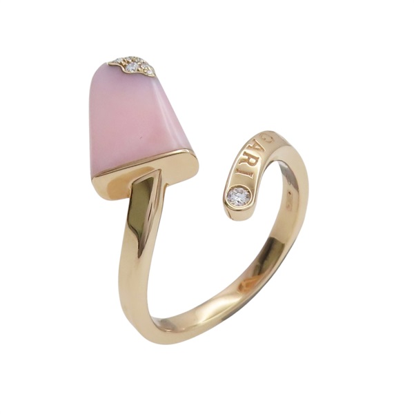 18K玫瑰金 蛋白石 鑽石 Gelati 戒指 51【BVLGARI 寶格麗】 AN858657