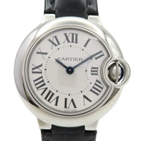 白色錶盤 黑色皮帶 Ballon Bleu 腕錶【Cartier 卡地亞】 W69018Z4