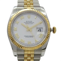 白色錶盤 18K黃金 不鏽鋼 Datejust 36 腕錶【ROLEX 勞力士】 116233