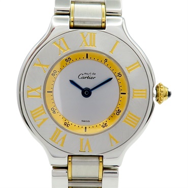 白色錶盤 18K黃金 不鏽鋼 21 Must de Cartier 腕錶【Cartier 卡地亞】 W10073R6