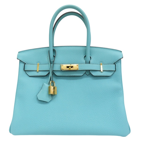 環礁藍 Togo牛皮 Birkin 30 柏金包 手提包 T刻 金釦【HERMES 愛馬仕】