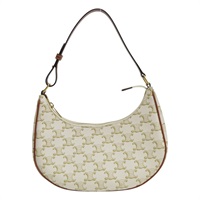 白色 Triomphe 帆布 AVA BAG 肩背包【CELINE 賽琳】 193952BZJ.01BC