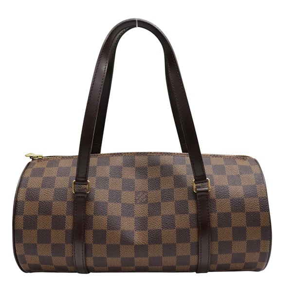 棕色 棋盤格 PAPILLON 30 手提包【LOUIS VUITTON LV 路易威登】 N51303