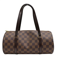 棕色 棋盤格 PAPILLON 30 手提包【LOUIS VUITTON LV 路易威登】 N51303