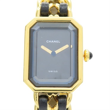 黑色錶盤 皮革鍊帶 Premiere L 腕錶【CHANEL 香奈兒】 H0001