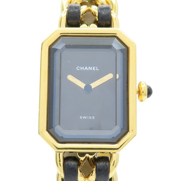 黑色錶盤 皮革鍊帶 Premiere L 腕錶【CHANEL 香奈兒】 H0001