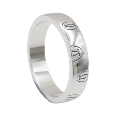 18K白金 Happy Birthday 戒指 49【Cartier 卡地亞】