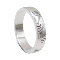 18K白金 Happy Birthday 戒指 49【Cartier 卡地亞】