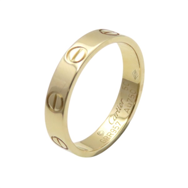 18K黃金 LOVE 戒指 小型款【Cartier 卡地亞】 B4085000