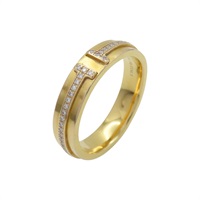 18K黃金 鑽石 T Narrow 戒指.【Tiffany & Co 蒂芬妮】