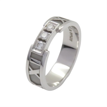 18K白金 3PD 鑽石 Atlas 戒指 【Tiffany & Co 蒂芬妮】