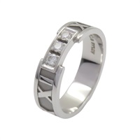 18K白金 3PD 鑽石 Atlas 戒指 【Tiffany & Co 蒂芬妮】