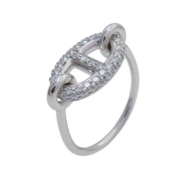 18K白金 鑽石 New Farandole 戒指 50【HERMES 愛馬仕】 H221625B00050