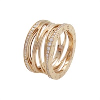 18K玫瑰金 鑽石 B-zero1 Ring Legend 戒指【BVLGARI 寶格麗】 AN858125