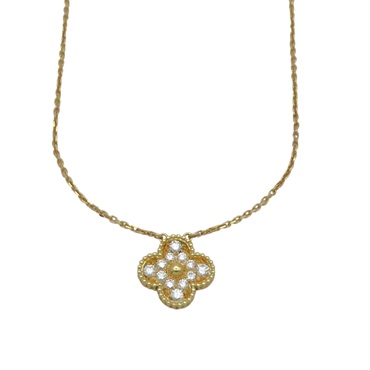 18K黃金 鑽石 Vintage Alhambra 項鍊【Van Cleef & Arpels 梵克雅寶】 VCARA45300