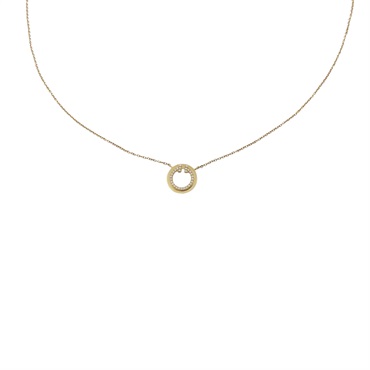 T系列 鑽石母貝圓形吊墜項鍊 18K黃金【Tiffany & Co 蒂芬妮】 67467582