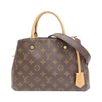 棕色 原花帆布 Montaigne BB 两用包【LOUIS VUITTON LV 路易威登】 M41055