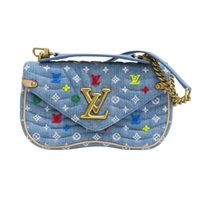 藍色 單寧布 多色原花 New Wave 兩用包【LOUIS VUITTON LV 路易威登】 M53692