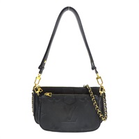 黑色 原花壓紋牛皮 Multi Pochette Accessoires 肩背包【LOUIS VUITTON LV 路易威登】 M80399