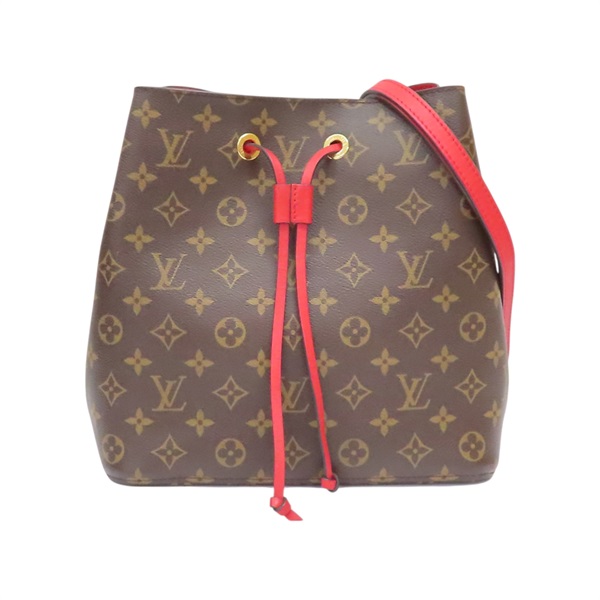 棕色 原花 帆布 Neo Noe 水桶包 肩背包【LOUIS VUITTON LV 路易威登】 M44021