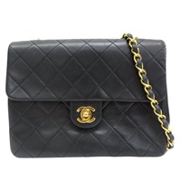 黑色 菱格紋 羊皮 Classic Flap 20 肩背包 染色【CHANEL 香奈兒】 A1163