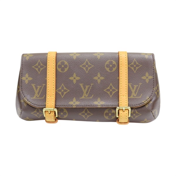 棕色 原花帆布 Pochette Marelle 肩背包 腰包【LOUIS VUITTON LV 路易威登】 M51157