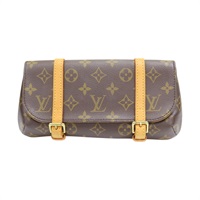棕色 原花帆布 Pochette Marelle 肩背包 腰包【LOUIS VUITTON LV 路易威登】 M51157