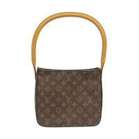 棕色 原花帆布 Looping MM 肩背包 M51146【LOUIS VUITTON LV 路易威登】 M51146