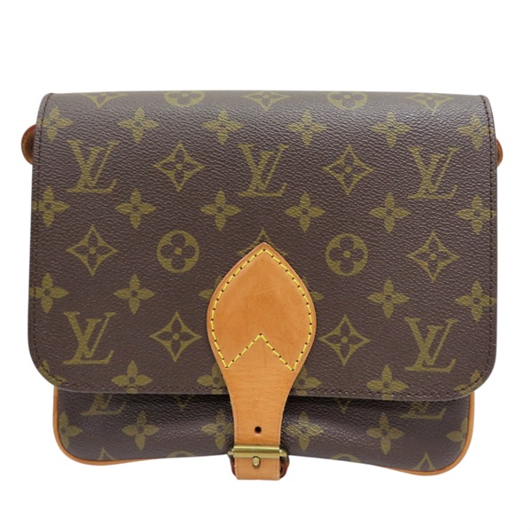 棕色 原花 帆布 Cartouchiere MM 肩背包【LOUIS VUITTON LV 路易威登】 M51253