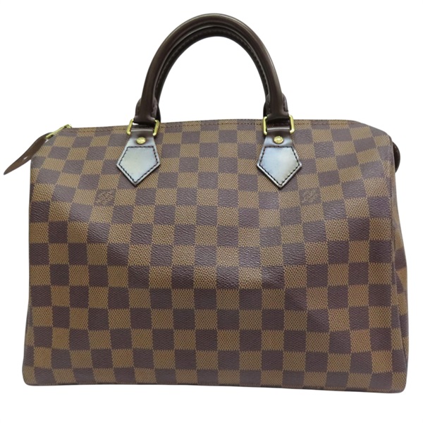 棕色 棋盤格帆布 Speedy 30 波士頓包 手提包【LOUIS VUITTON LV 路易威登】 N41531