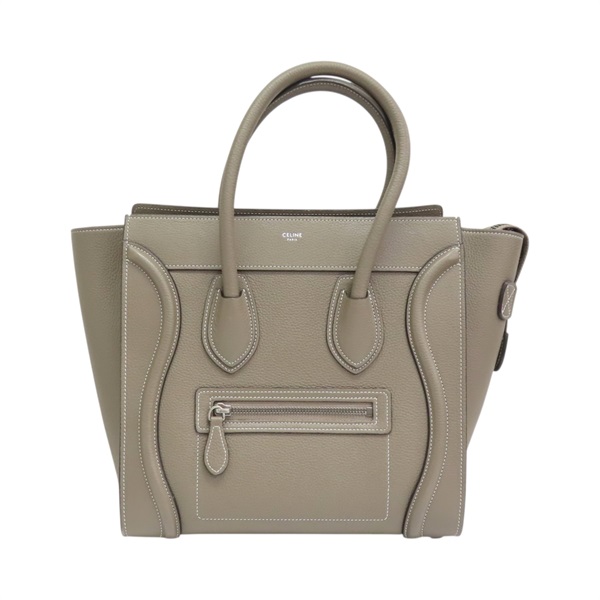 灰色牛皮 Micro Laggage 手提包【CELINE 賽琳】