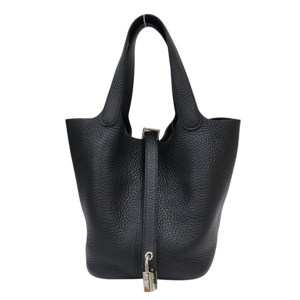 黑色 TC牛皮 Picotin Lock 18 手提包 Z刻 銀釦【HERMES 愛馬仕】