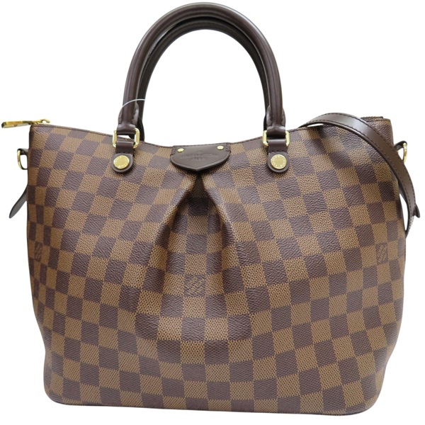 棕色 棋盤格 PVC塗層帆布 Siena MM 兩用包【LOUIS VUITTON LV 路易威登】 N41546