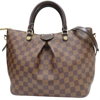 棕色 棋盤格 PVC塗層帆布 Siena MM 兩用包【LOUIS VUITTON LV 路易威登】 N41546