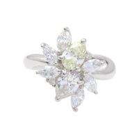 花朵造型 PT900鉑金 戒指【JEWELRY 無品牌珠寶】 Diamond 7.1g