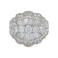 PT900鉑金 碎鑽 戒指【JEWELRY 無品牌珠寶】