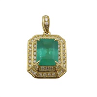 18K黃金 祖母綠 墜飾【JEWELRY 無品牌珠寶】 Emerald 2.81g